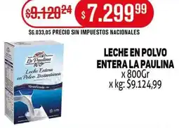 Makro La paulina leche en polvo entera oferta