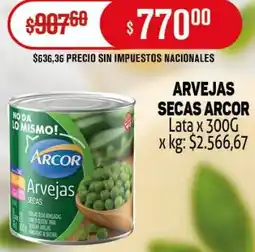 Makro Arcor arvejas secas lata oferta