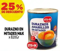Makro M&K durazno en mitades oferta