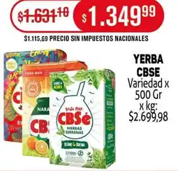 Makro Cbse yerba variedad oferta