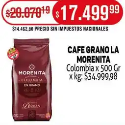 Makro La morenita cafe grano colombia oferta