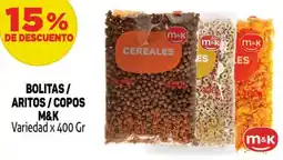 Makro M&K bolitas/ aritos/copos variedad oferta