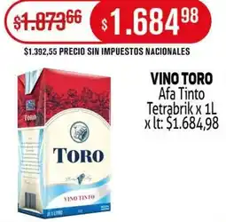 Makro Toro vino afa tinto tetrabrik oferta