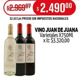 Makro Juan de juana vino varietales oferta