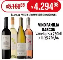 Makro Gascon vino familia varietales oferta