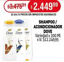 Makro Dove shampoo / acondicionador oferta