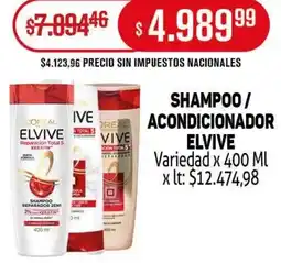 Makro Elvive shampoo/ acondicionador variedad oferta