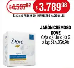 Makro DOVE JABÓN CREMOSO oferta