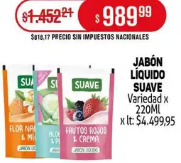 Makro Suave jabón líquido variedad oferta