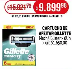 Makro Gillette mach3 cartucho de afeitar blister oferta
