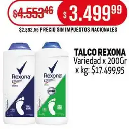 Makro Rexona talco variedad oferta