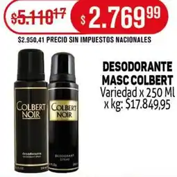 Makro Colbert noir desodorante masc variedad oferta