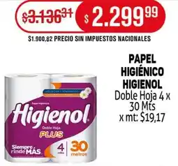 Makro Higienol papel higiénico doble hoja oferta