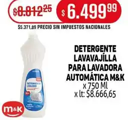Makro M&K detergente lavavajilla para lavadora automática oferta