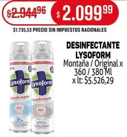 Makro Lysoform desinfectante montaña/original oferta