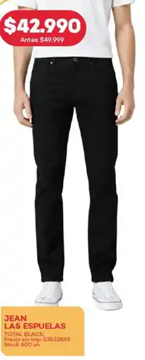 Supermercados Tadicor Jean las espuelas total black oferta
