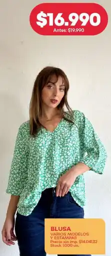 Supermercados Tadicor Blusa varios modelos y estampas oferta