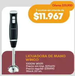 Supermercados Tadicor Winco licuadora de mano oferta