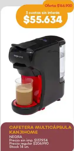 Supermercados Tadicor Kanjihome cafetera multicápsula negra oferta