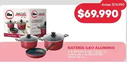 Supermercados Tadicor Ilko batería aluminio oferta