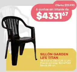 Supermercados Tadicor Titan life sillón garden oferta