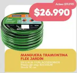 Supermercados Tadicor Flex jardín manguera tramontina oferta
