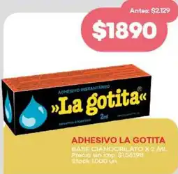 Supermercados Tadicor La gotita adhesivo base cianocrilato oferta