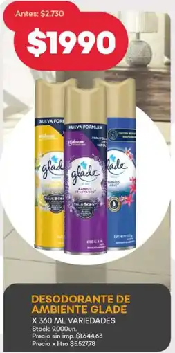 Supermercados Tadicor Glade desodorante de ambiente variedades oferta