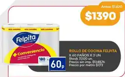 Supermercados Tadicor Felpita rollo de cocina oferta