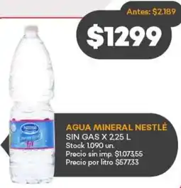 Supermercados Tadicor Nestlé agua mineral sin gas oferta