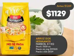 Supermercados Tadicor Arroz dos hermanos parboil oferta