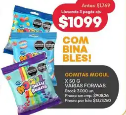 Supermercados Tadicor Mogul gomitas varias formas oferta