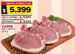 Carrefour Carre de cerdo oferta