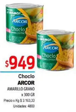 Supermercados Top Arcor choclo amarillo grano oferta
