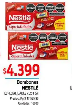 Supermercados Top Nestlé bombones especialidades oferta