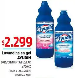 Supermercados Top Ayudín lavandina en gel orig/cit/menta/flo/lav. oferta