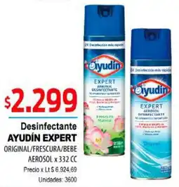 Supermercados Top Ayudín expert desinfectante original/frescura/bebe aerosol oferta