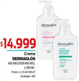 Supermercados Top Dermaglós crema hid.abs/esen/hid.reg. oferta