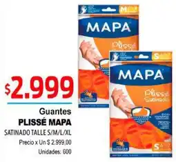Supermercados Top Plissé mapa guantes satinado oferta