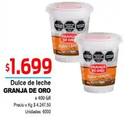Supermercados Top Granja de oro dulce de leche oferta