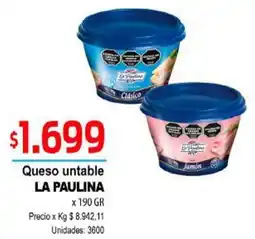 Supermercados Top La paulina queso untable oferta