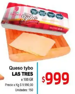 Supermercados Top Las tres queso tybo oferta