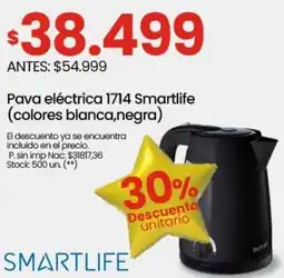 Punto Mayorista Smartlife pava eléctrica 1714 oferta