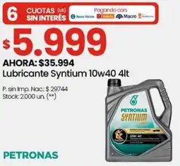 Punto Mayorista Petronas lubricante syntium oferta