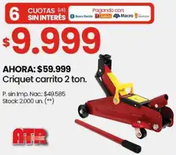 Punto Mayorista Atr criquet carrito oferta