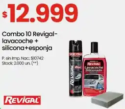 Punto Mayorista Revigal combo 10 revigal- lavacoche + silicona+esponja oferta