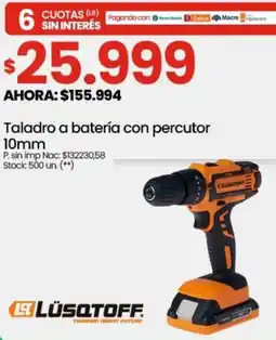 Punto Mayorista Lüsqtoff taladro a batería con percutor oferta