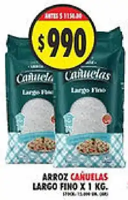 Supermercados Becerra Cañuelas arroz largo fino oferta