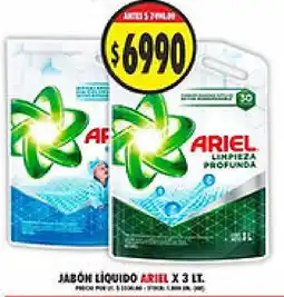 Supermercados Becerra Ariel jabón líquido oferta