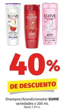 Hipermercado Libertad Elvive shampoo/acondicionador variedades oferta